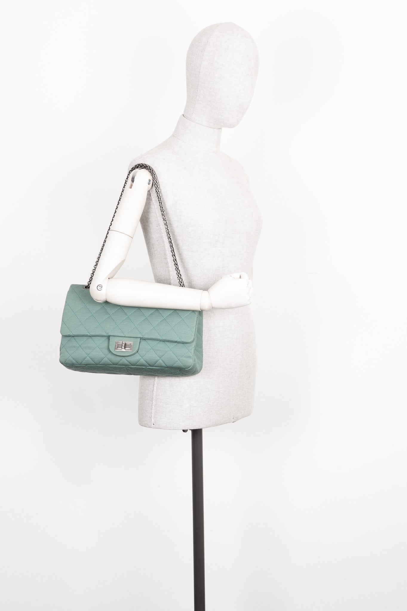 CHANEL 2.55 Bag Large Jersey Green