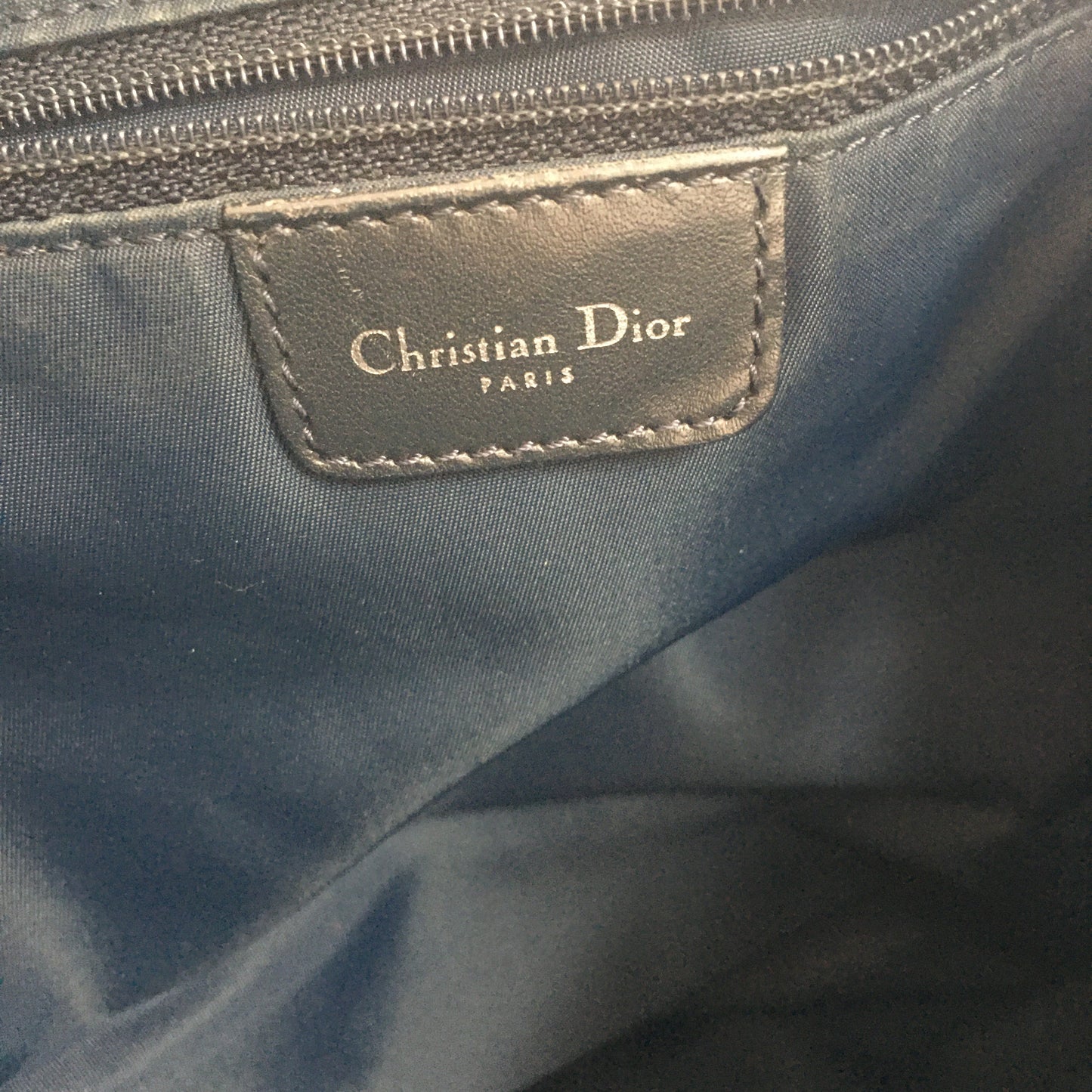 CHRISTIAN DIOR Crossbody Bag in Blue Fabric