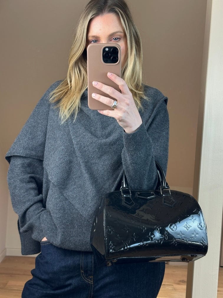 Louis Vuitton Montana Bag in Black Patent Leather