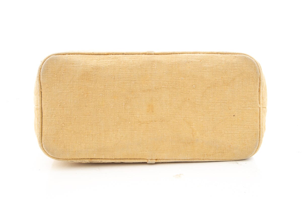 Chanel Vintage 1991 Beige Cloth Cambon Tote