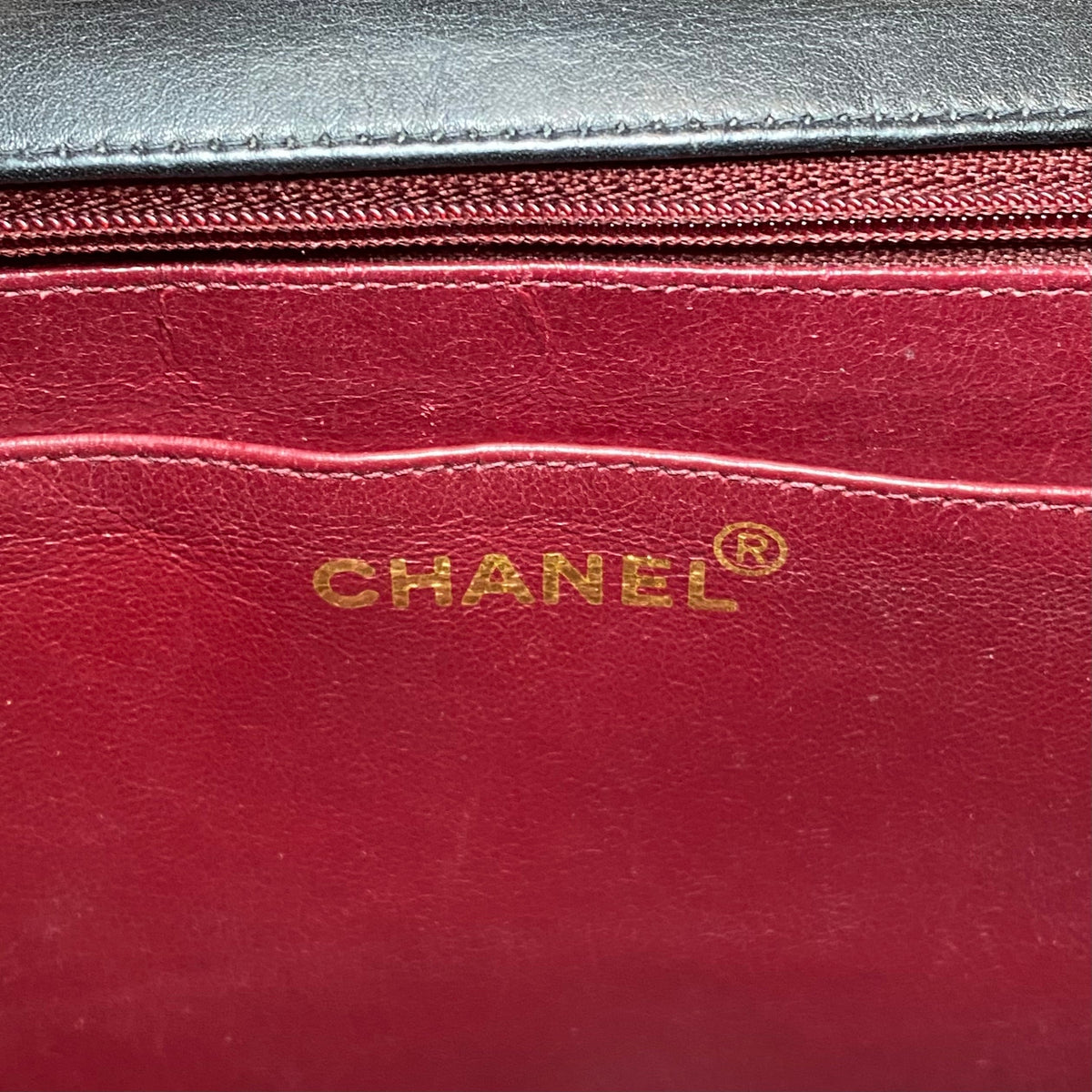 Chanel Vintage Classic Jumbo XL Single Flap - Black Lambskin w/Gold