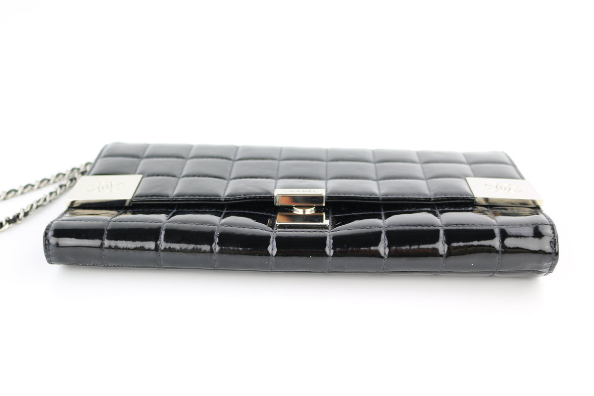 Black Patent Chocolate Bar Flap