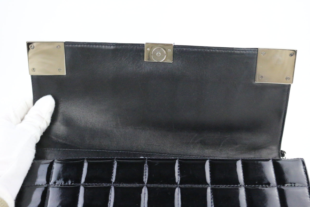 Black Patent Chocolate Bar Flap