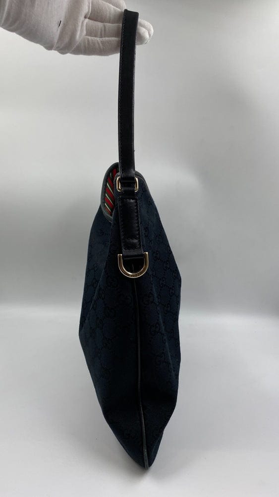 Gucci Vintage Canvas Hobo Tote