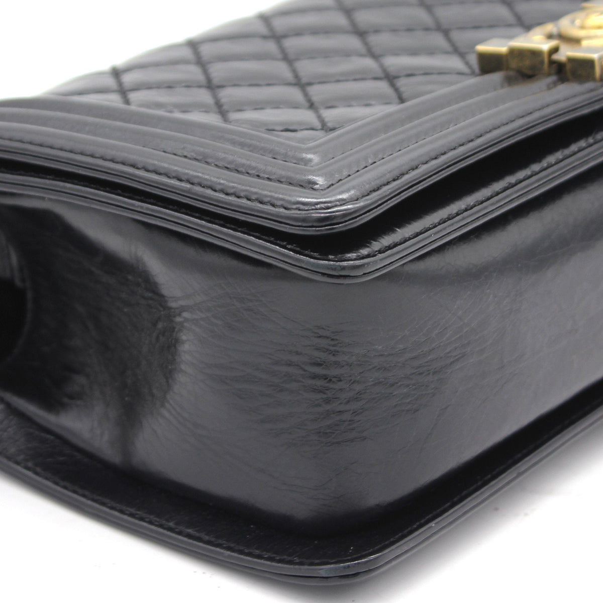 Chanel Quilted Glazed Calfskin Medium Boy Bag