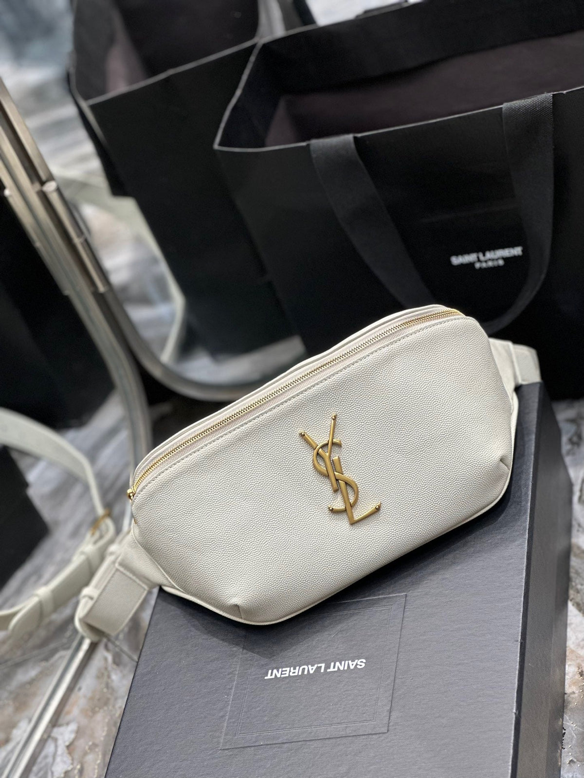 YSK258 Cassandre Classic Belt Bag / HIGHEST QUALITY VERSION / 9.8 x 5.5 x 1.3 INCHES