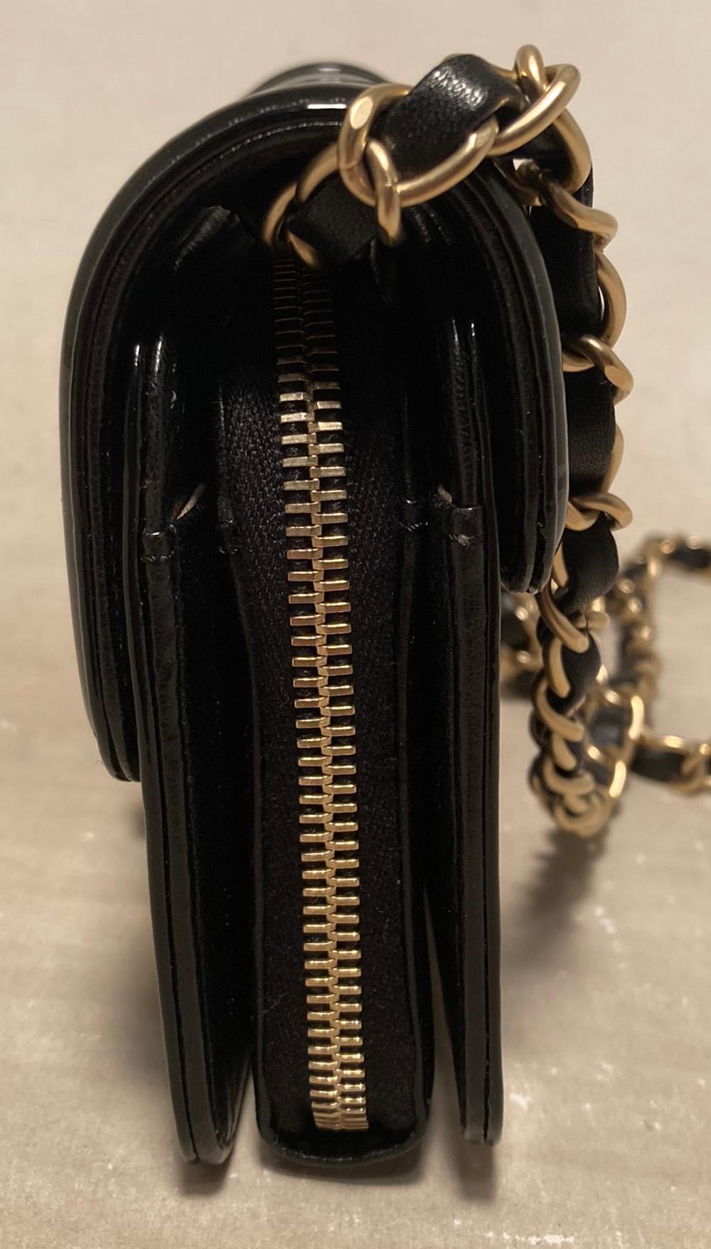 Top Quality Chanel Mini Black Patent Leather Classic Shoulder Bag