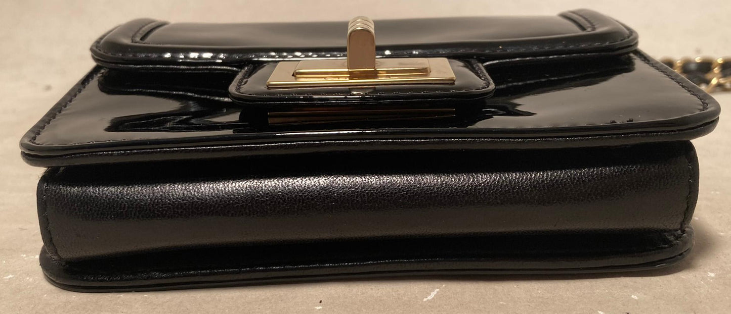 Top Quality Chanel Mini Black Patent Leather Classic Shoulder Bag