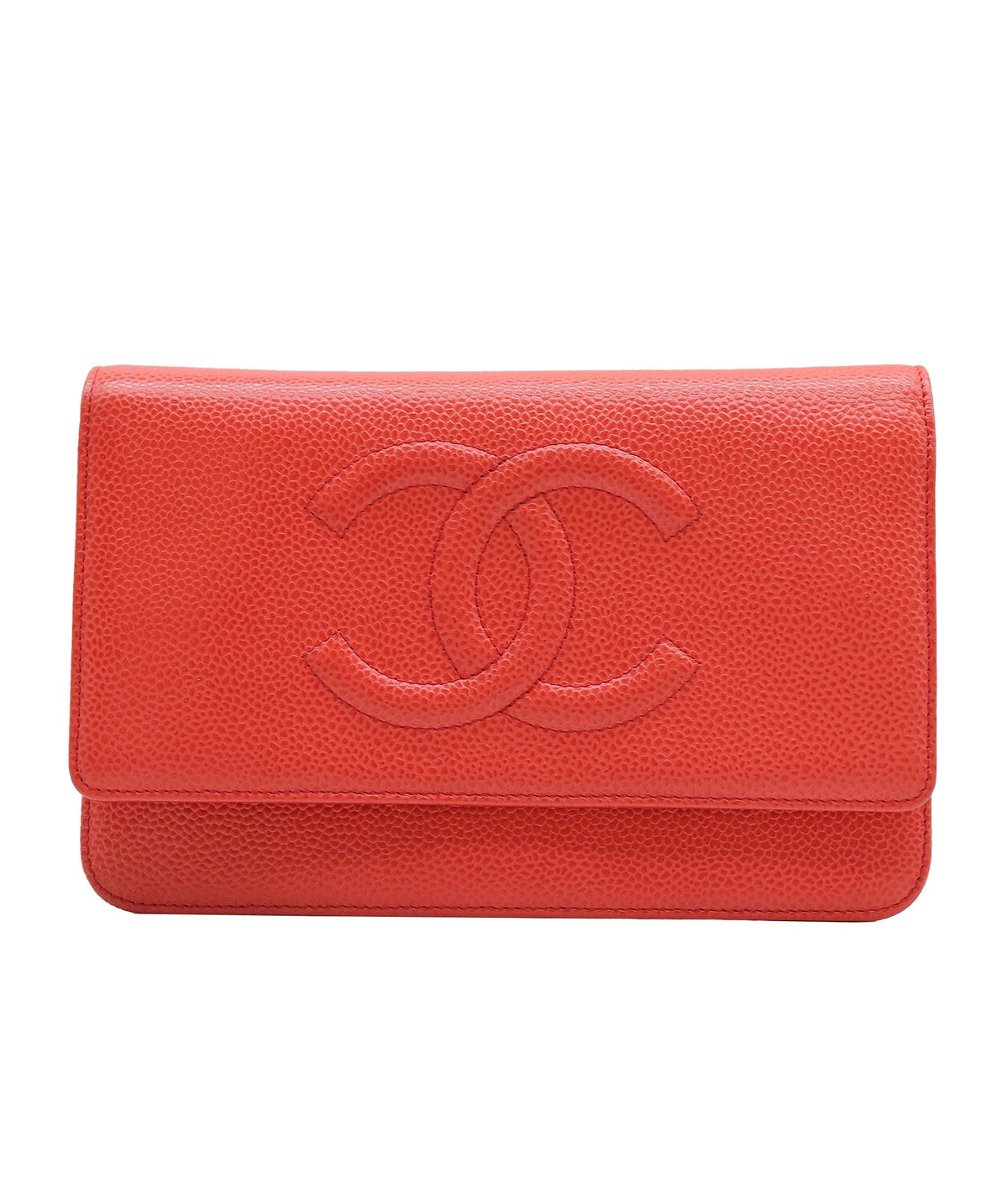 Chanel Timeless CC WOC Red Caviar SHW #17 SKC2005