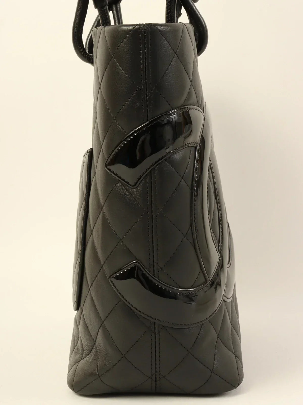 CHANEL Around 2010 Made Cambon Tote Bag Black