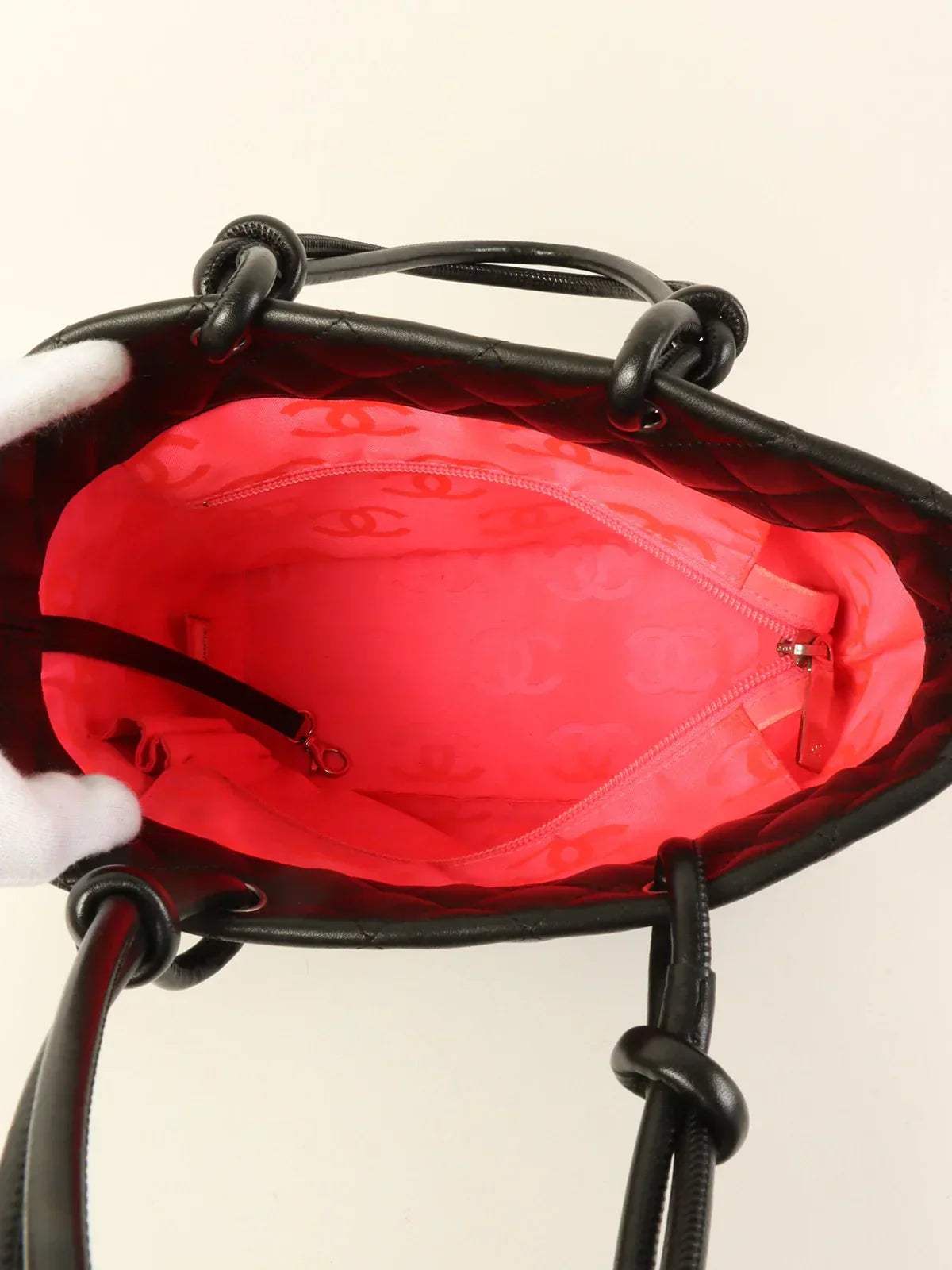 CHANEL Around 2010 Made Cambon Tote Bag Black