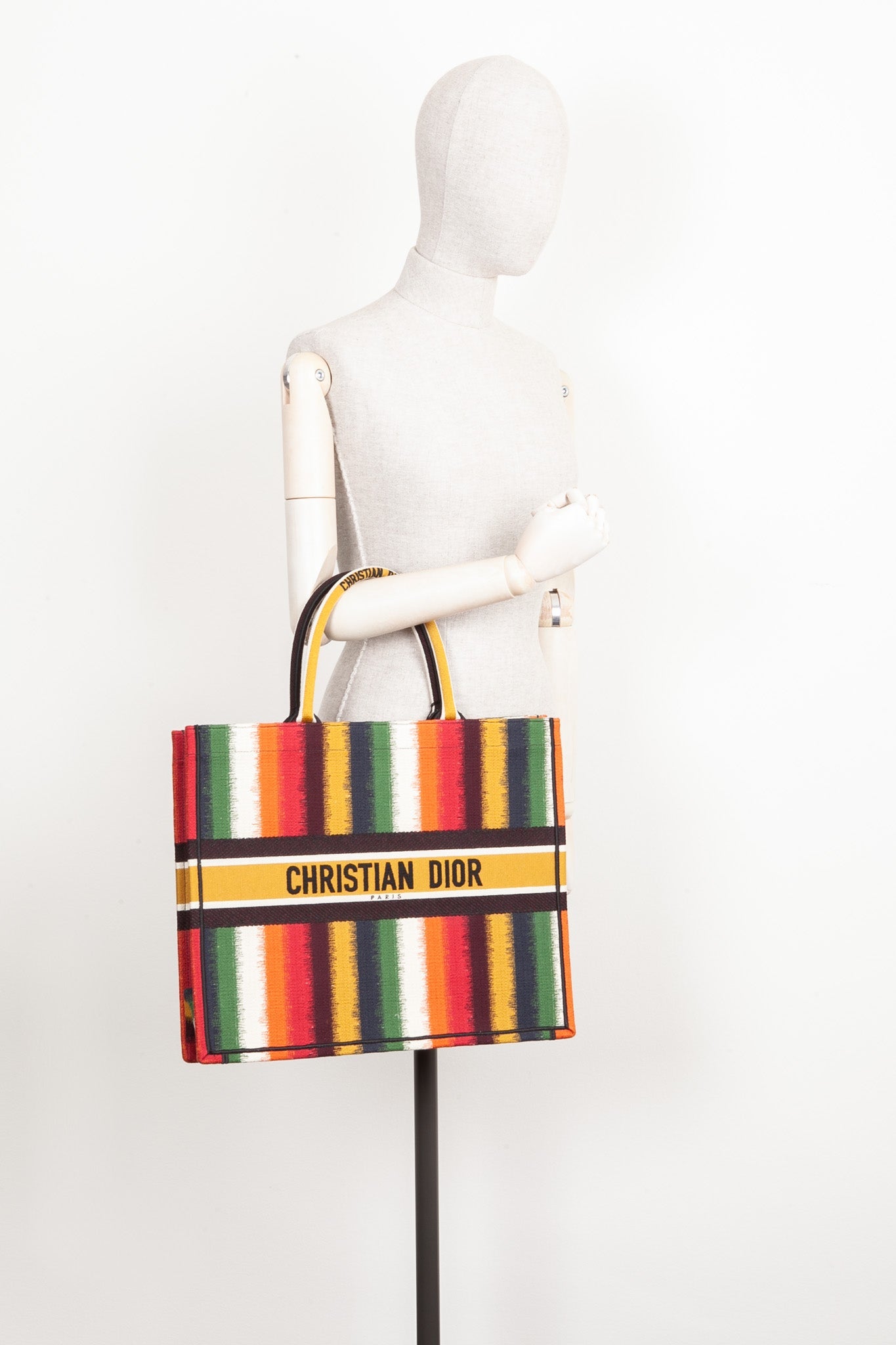CHRISTIAN DIOR Book Tote Striped Multicolor
