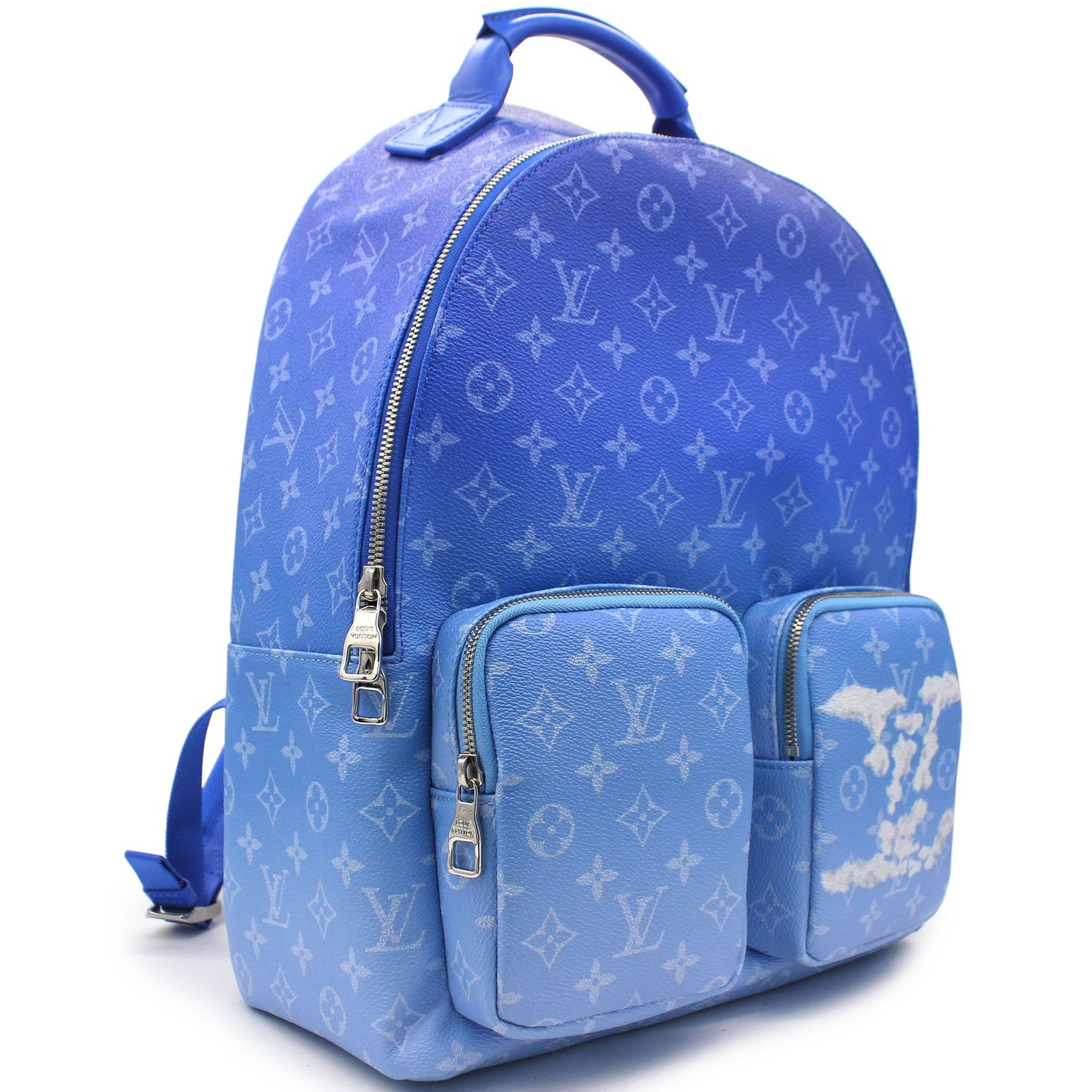 Backpack Multipockets Clouds Monogram Blue
