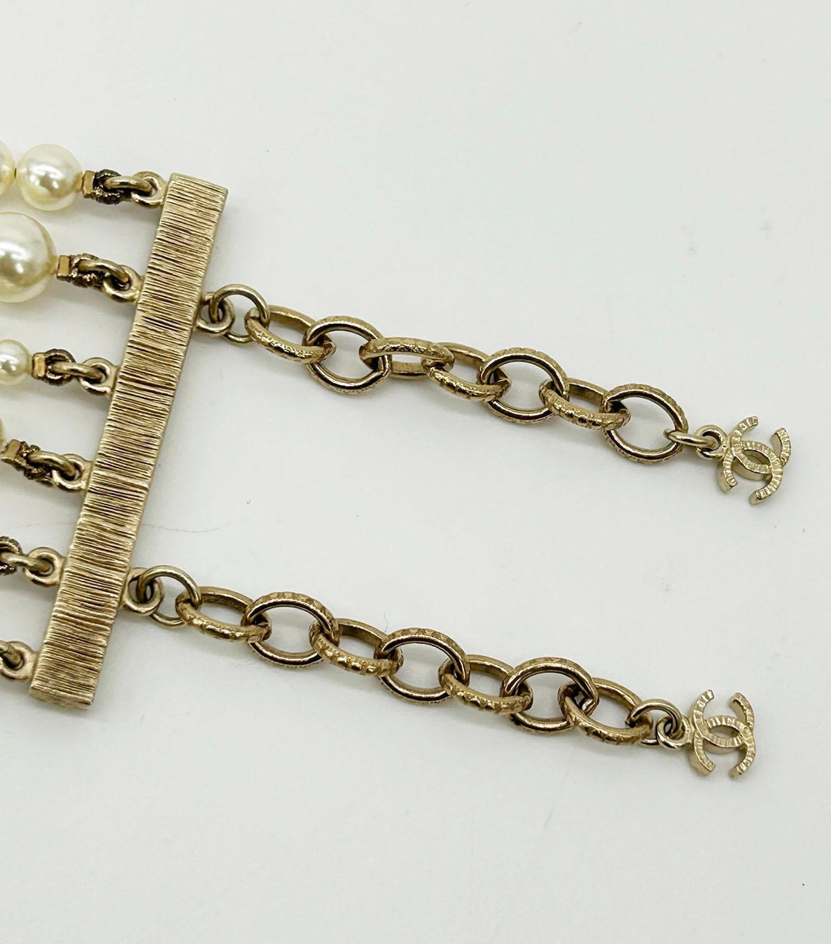 CHANEL Pearl Strand Charm Bracelet