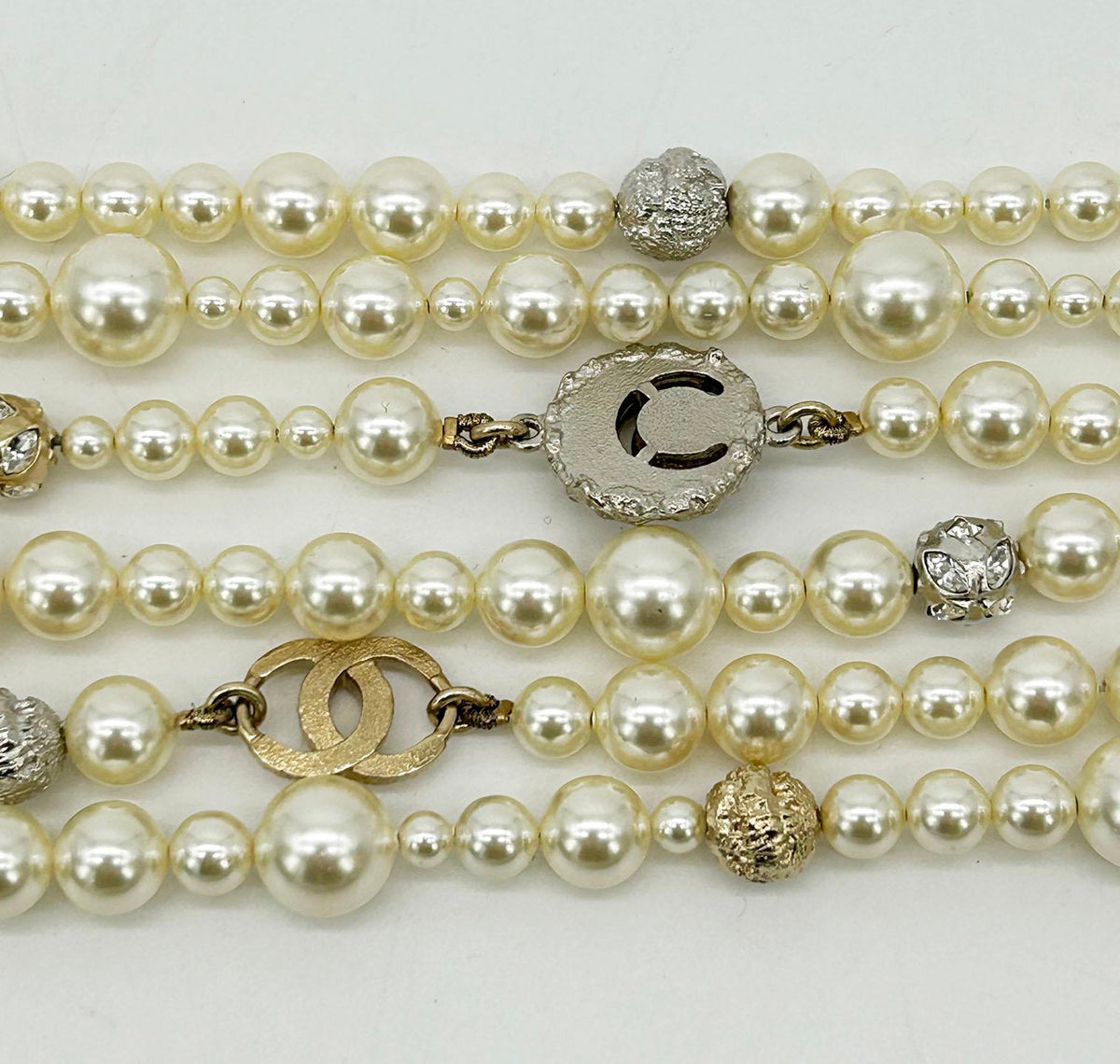CHANEL Pearl Strand Charm Bracelet