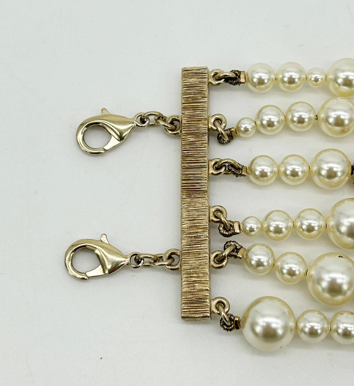 CHANEL Pearl Strand Charm Bracelet