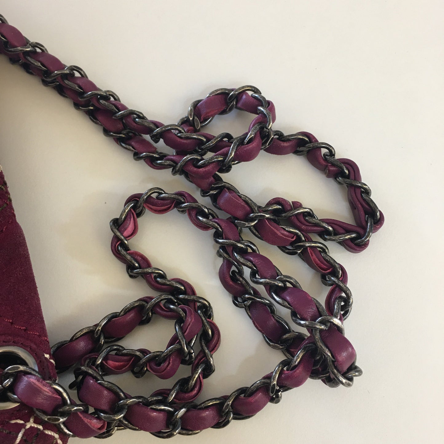 CHANEL Timeless/Classique Shoulder Bag in Purple Suede