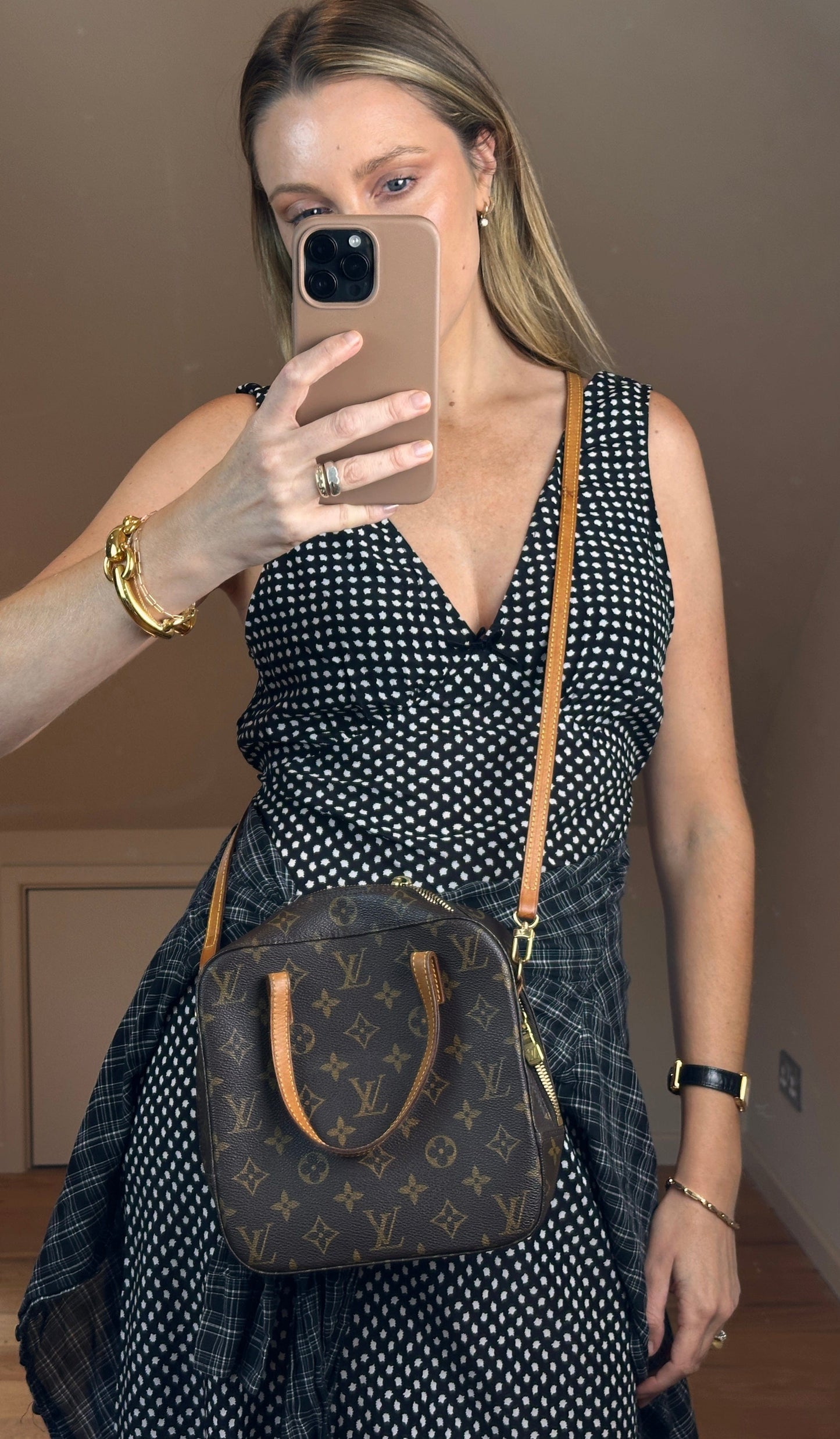 Louis Vuitton Spontini Crossbody In Brown Monogram Coated Canvas