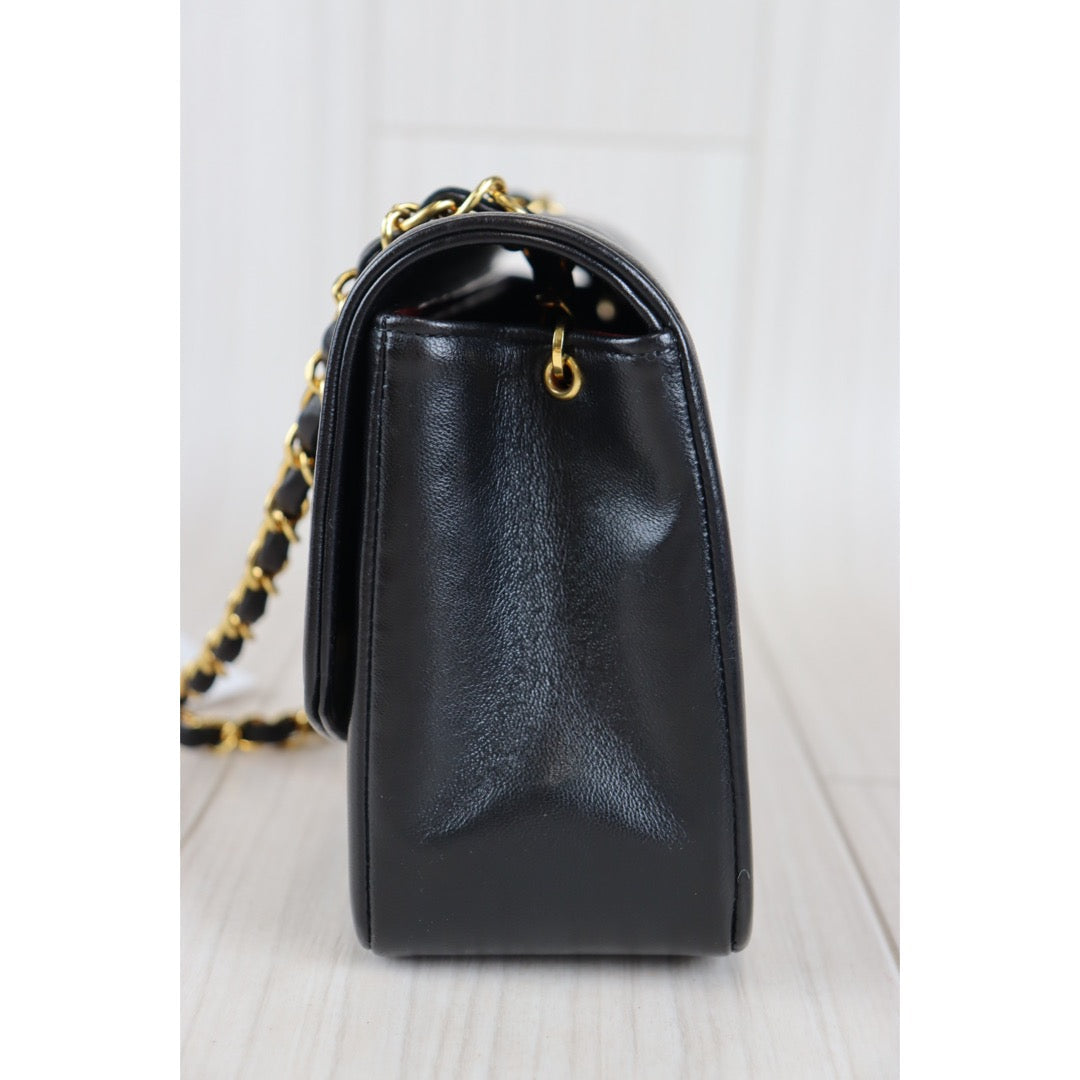 Rank A ｜ CHANEL Matrasse Diana 22 Lamb Skin Double Flap Double Chain Bag ｜092607