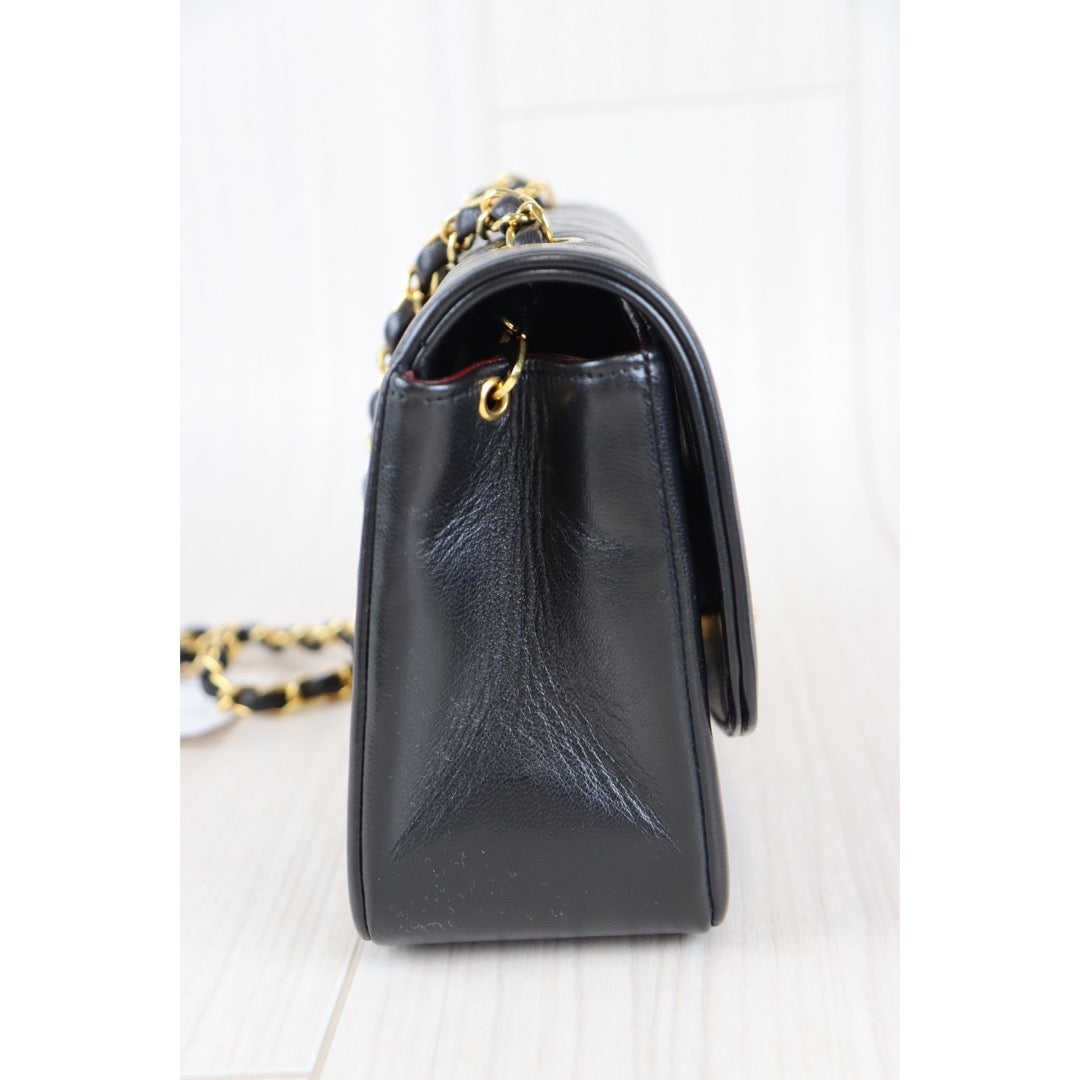 Rank A ｜ CHANEL Matrasse Diana 22 Lamb Skin Double Flap Double Chain Bag ｜092607
