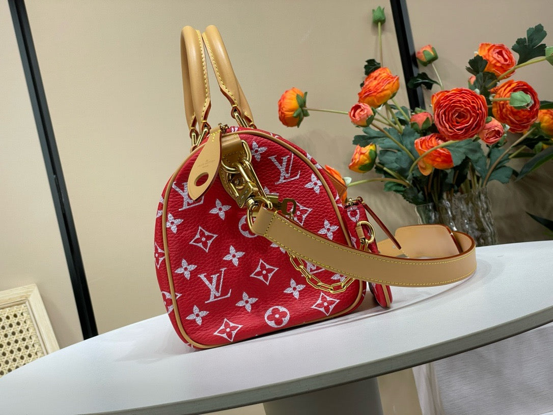 LB1013 Speedy P9 Bandoulière 25 / 9.8 x 5.9 x 5.9 inches / HIGHEST QUALITY VERSION