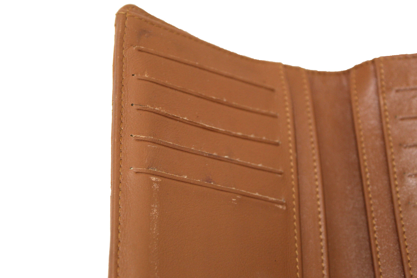 Chanel Vintage Brown Quilted Caviar Leather Bifold Wallet