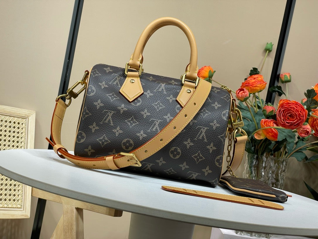 LB1016 Speedy P9 Bandoulière 25 / 9.8 x 5.9 x 5.9 inches / HIGHEST QUALITY VERSION