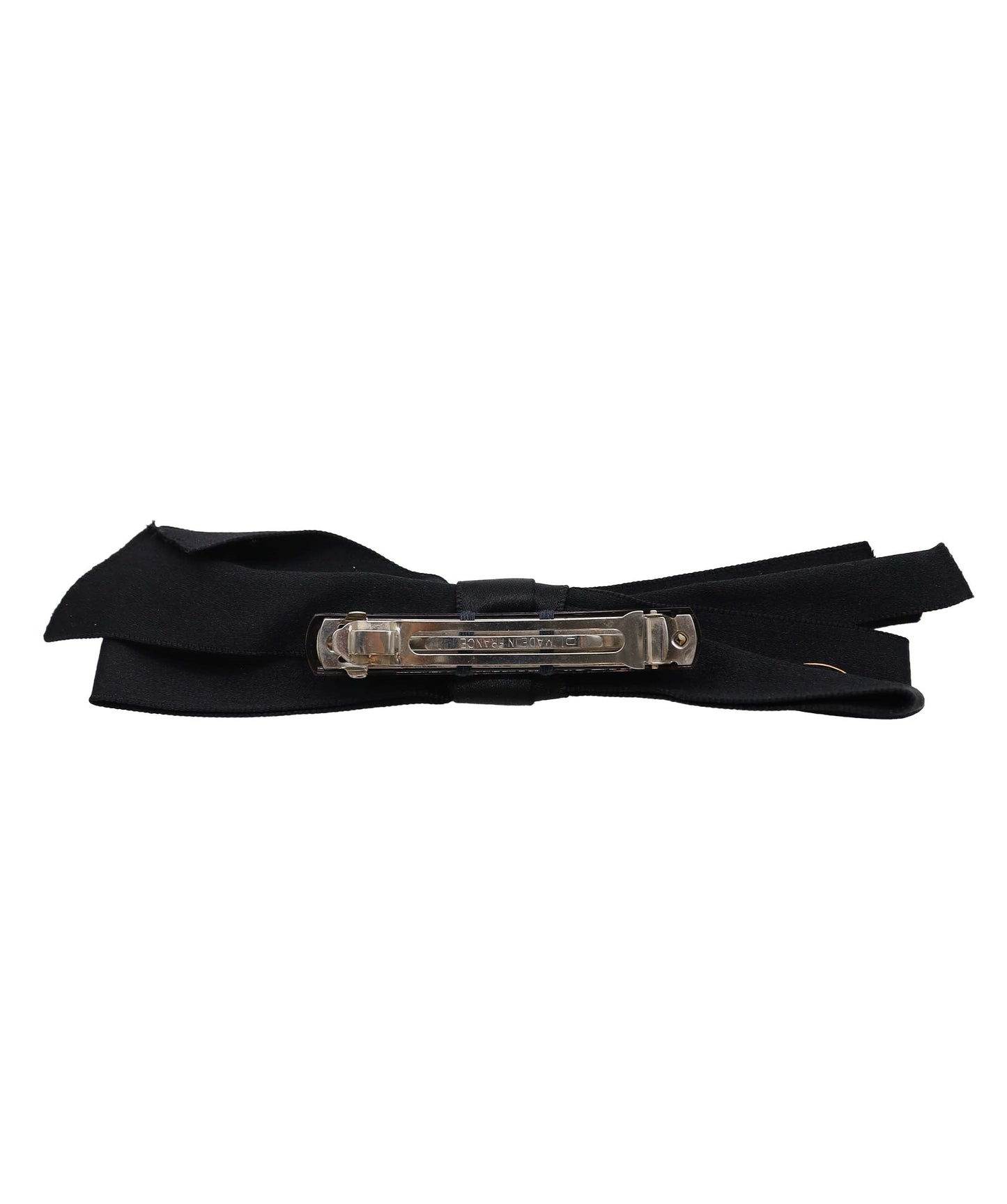 Chanel Black Satin Bow Hair Clip DXBS3681