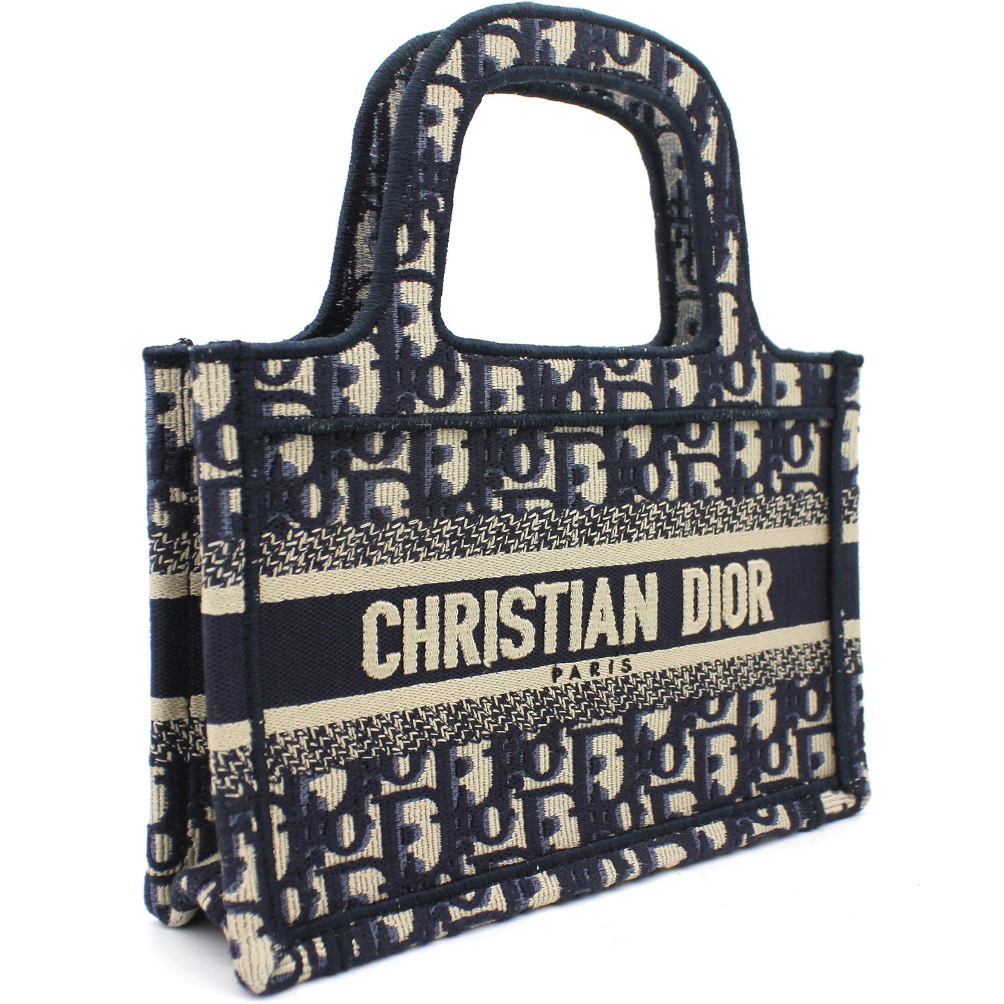 Dior Oblique Mini Book Tote Blue Multicolor