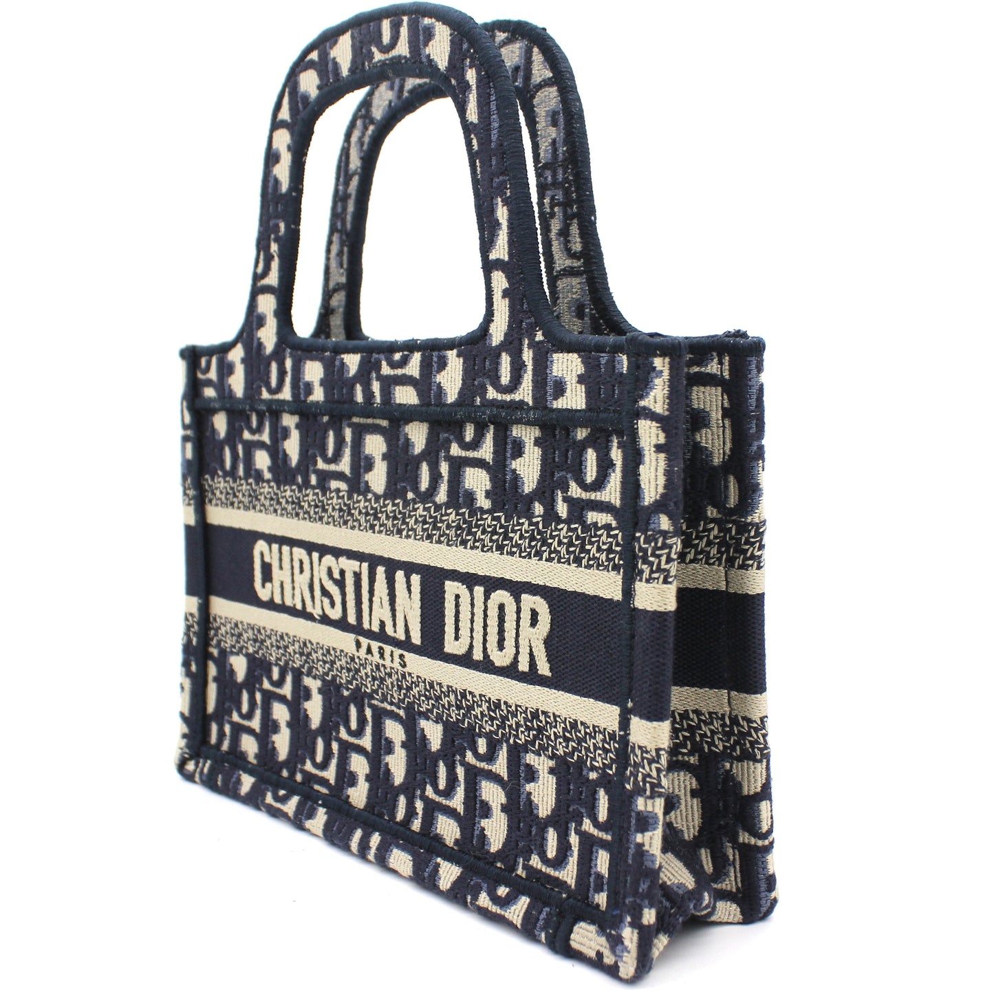 Dior Oblique Mini Book Tote Blue Multicolor