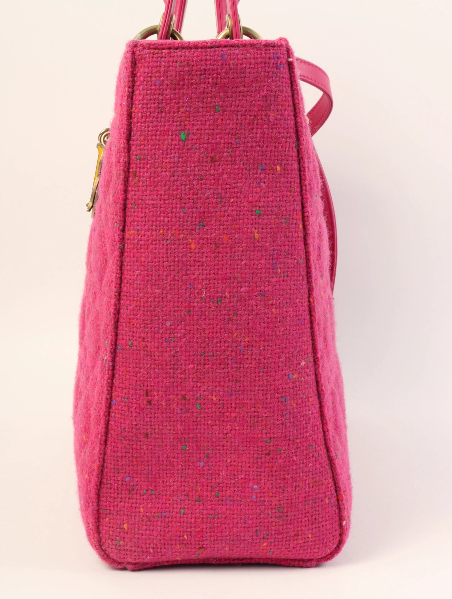 DIOR Tweed Lady  2Way Bag L Pink/Multi