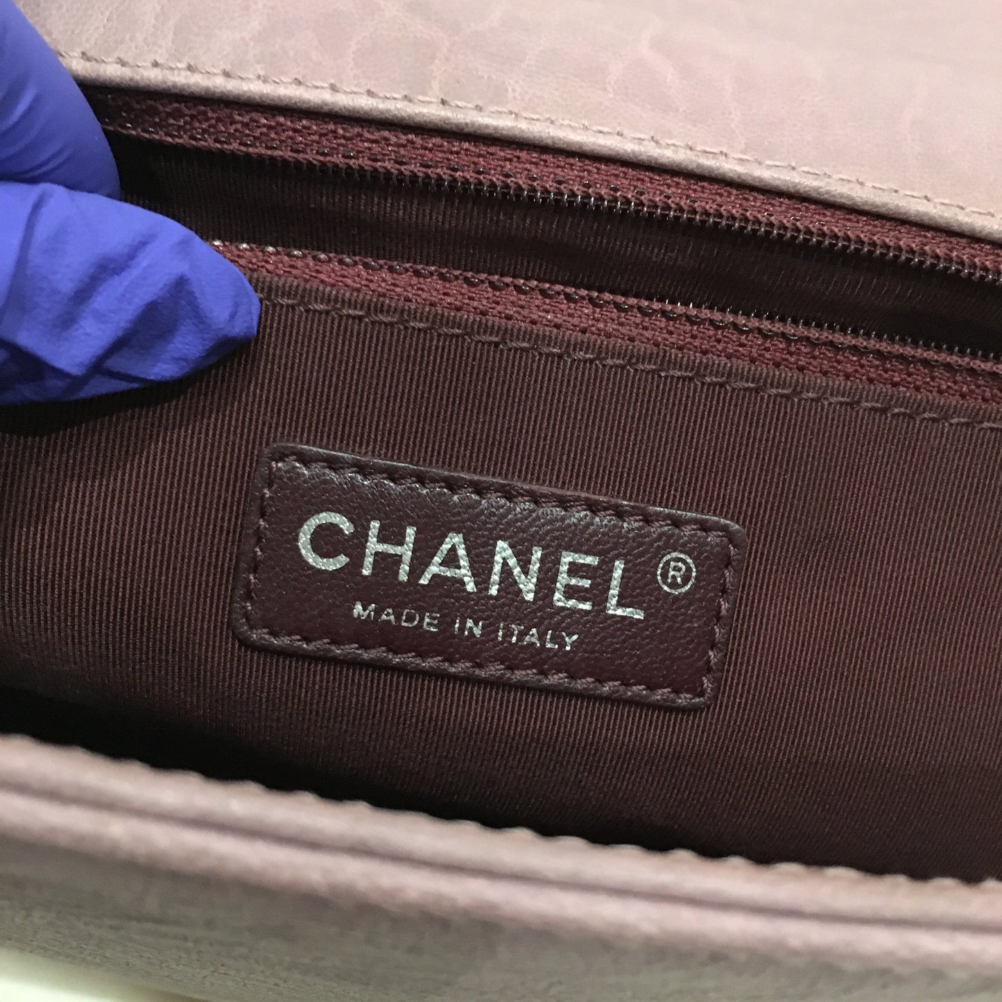 Chanel Pink Leather Bead New Medium Boy Shoulder Bag Sku# 76125