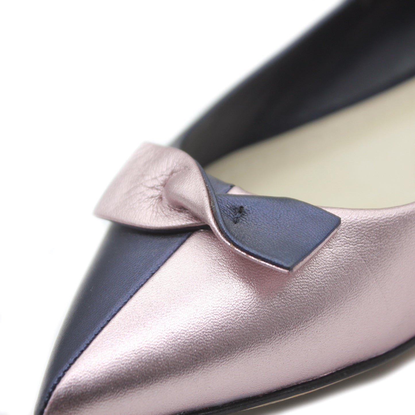 Dior Bow Embellished Pearly Leather Flat 36.5