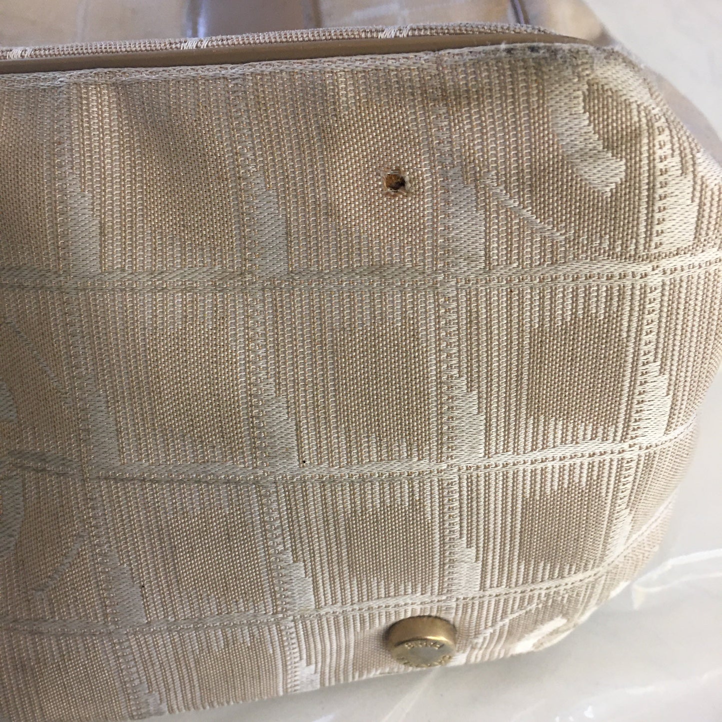 CHANEL Shoulder Bag in Beige Fabric