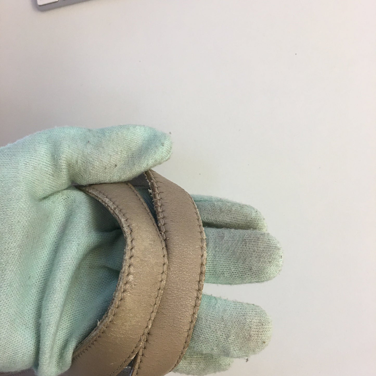 CHANEL Shoulder Bag in Beige Fabric