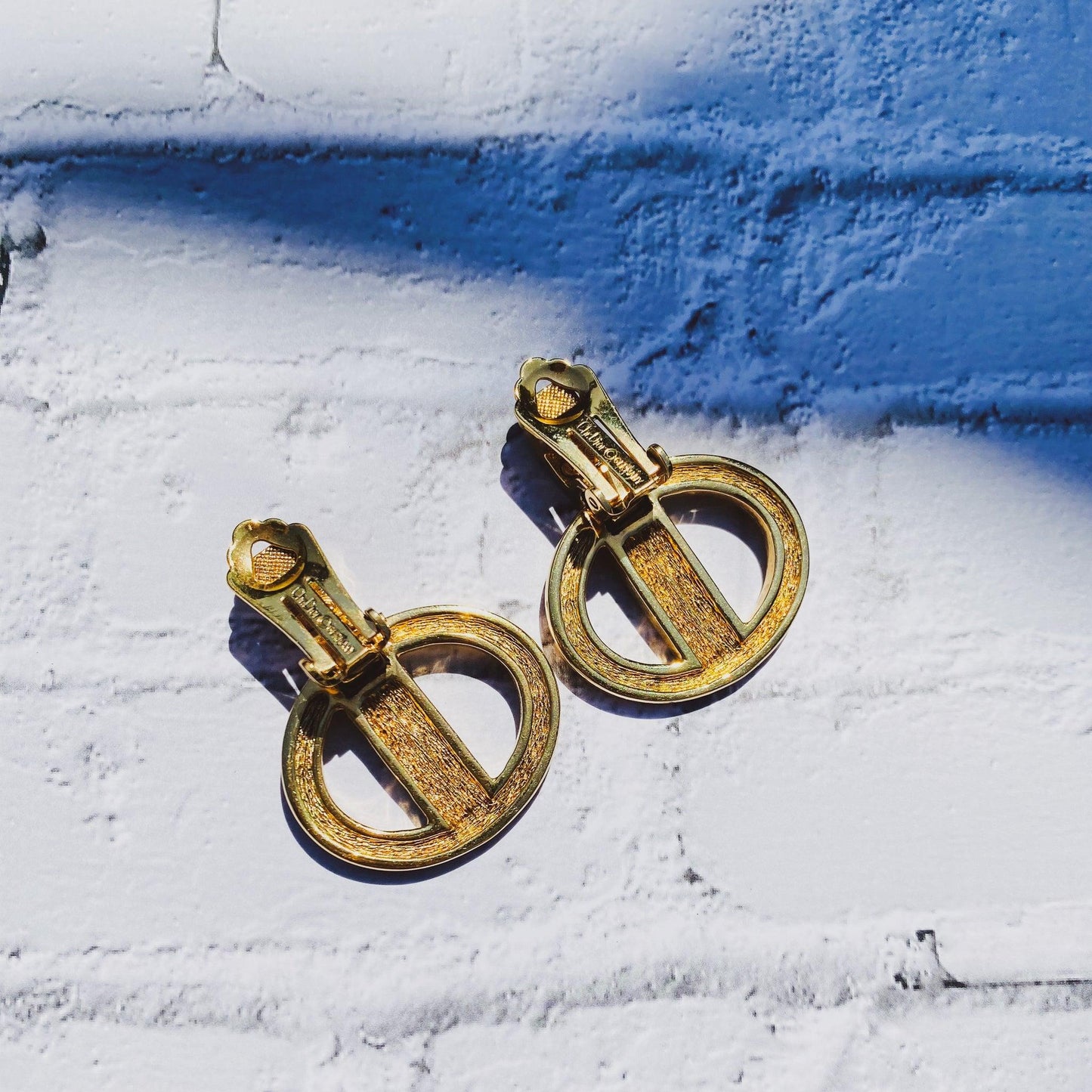 CHRISTIAN DIOR Vintage Earrings Clip On 1980s