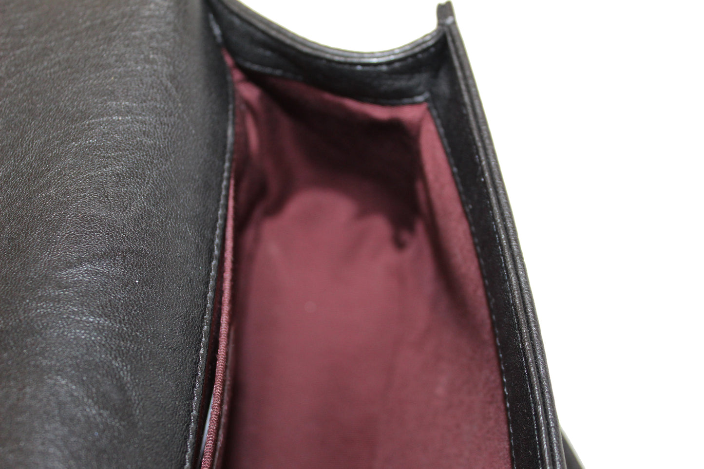 Chanel Studded Black Quilted Distressed Calfskin Old Medium Boy Flap Shoulder Bag