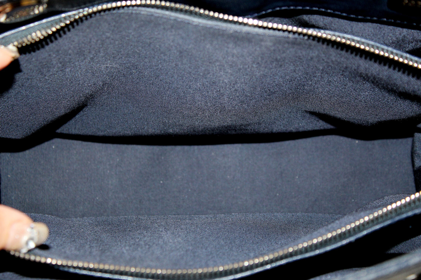 Chanel Quilted Blue Lambskin Leather Shopper Shoulder Tote Bag