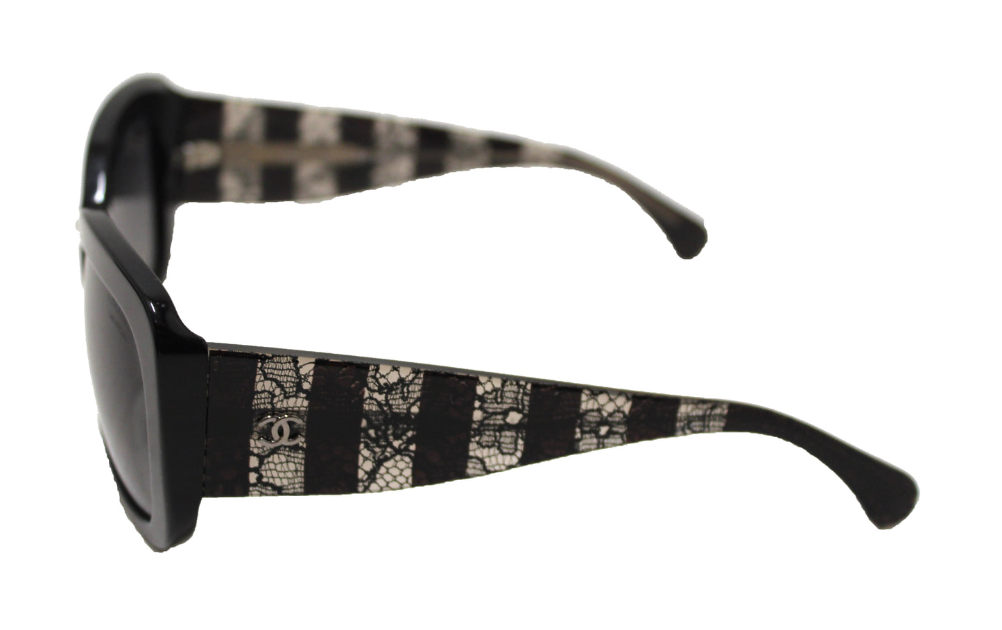 Chanel Black Lace Effect Sunglasses