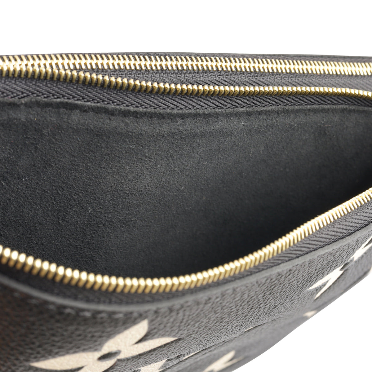 Pochette Double Zip - Bicolour Empreinte