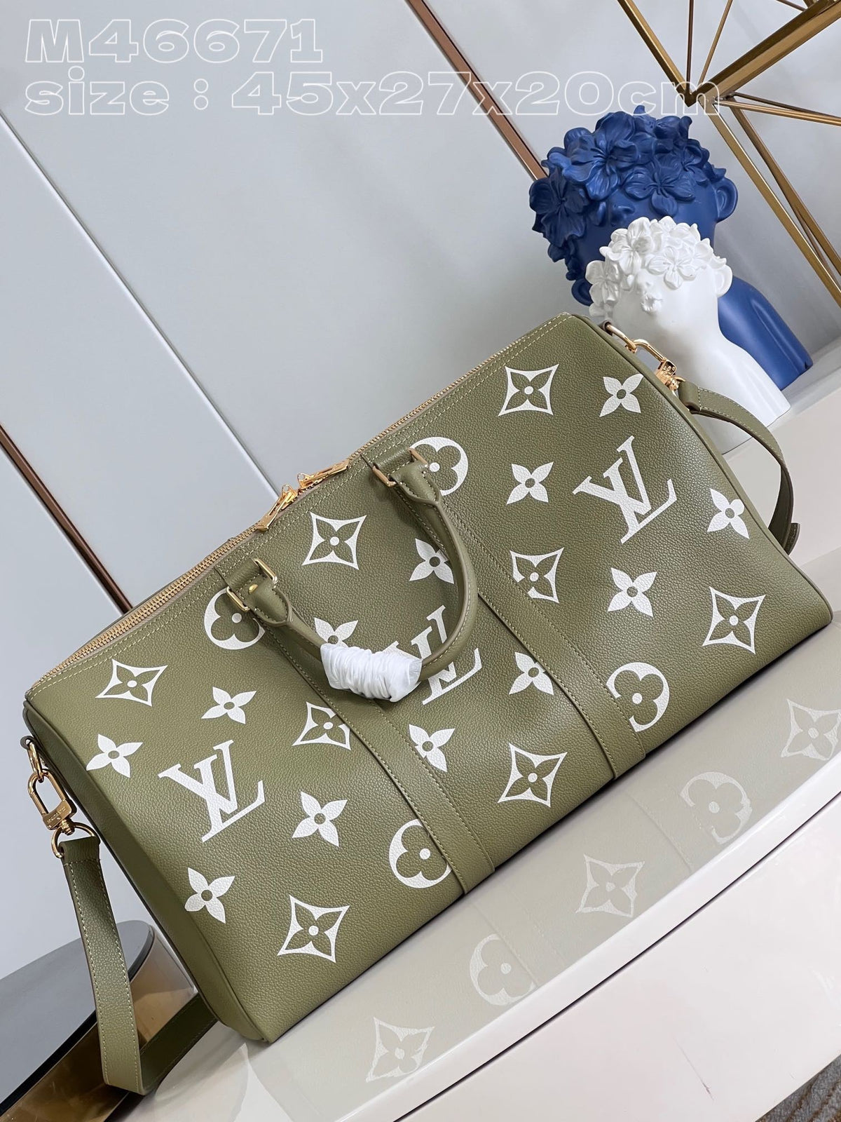 LB885 Keepall Bandoulière 45 / HIGHEST QUALITY VERSION / 17.7 x 10.6 x 7.9 inches