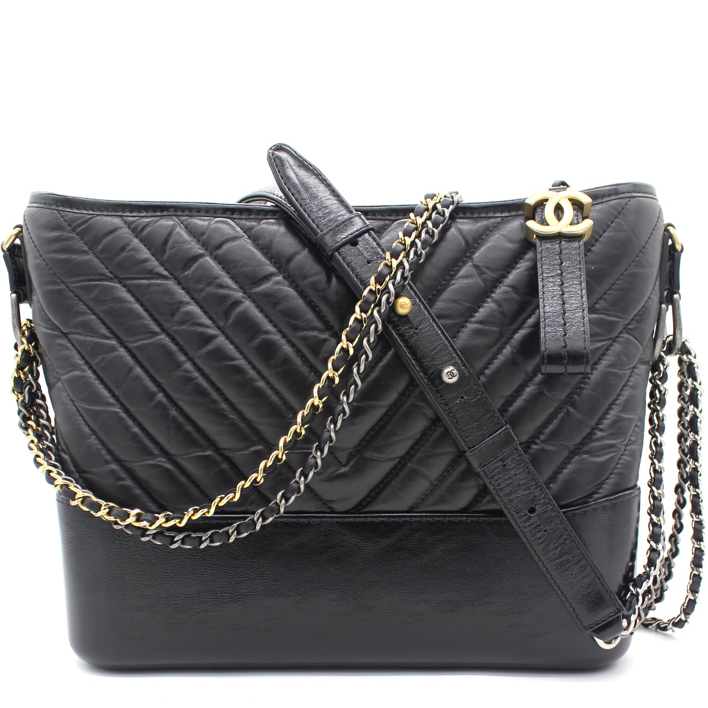 Chanel Gabrielle Chevron Medium Hobo Bag