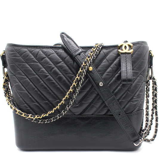 Chanel Gabrielle Chevron Medium Hobo Bag