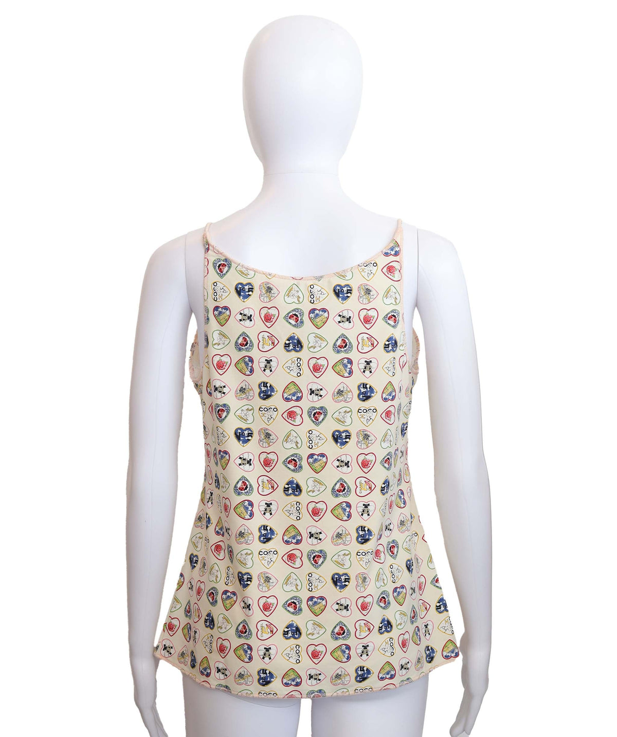 Chanel Valentine Nylon Ivory Camisole Size 42 DXBS3647