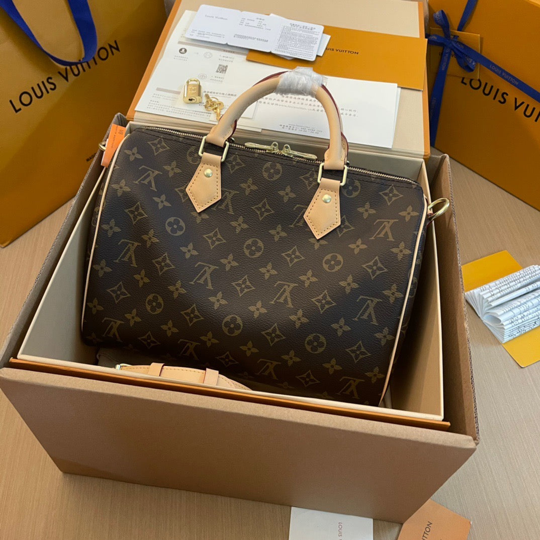 LB833 Speedy Bandoulière 30 / HIGHEST QUALITY VERSION / 11.8 x 8.3 x 6.7 inches