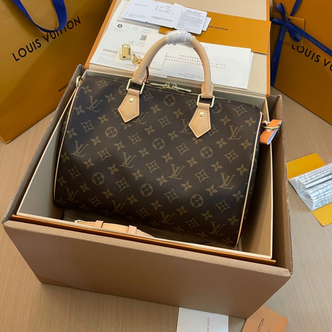 LB833 Speedy Bandoulière 30 / HIGHEST QUALITY VERSION / 11.8 x 8.3 x 6.7 inches