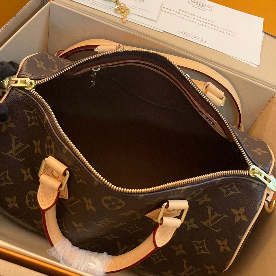 LB833 Speedy Bandoulière 30 / HIGHEST QUALITY VERSION / 11.8 x 8.3 x 6.7 inches