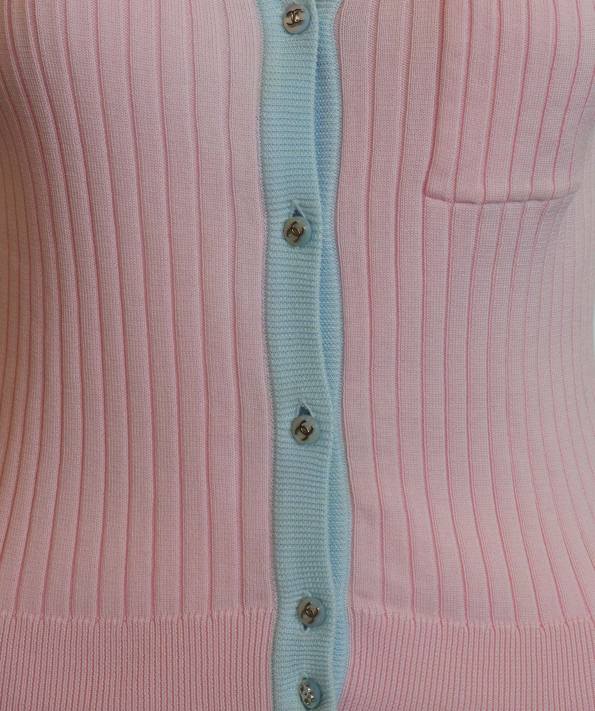 Chanel Logo Sleeveless Top Vest Pink Blue  DXBS3828