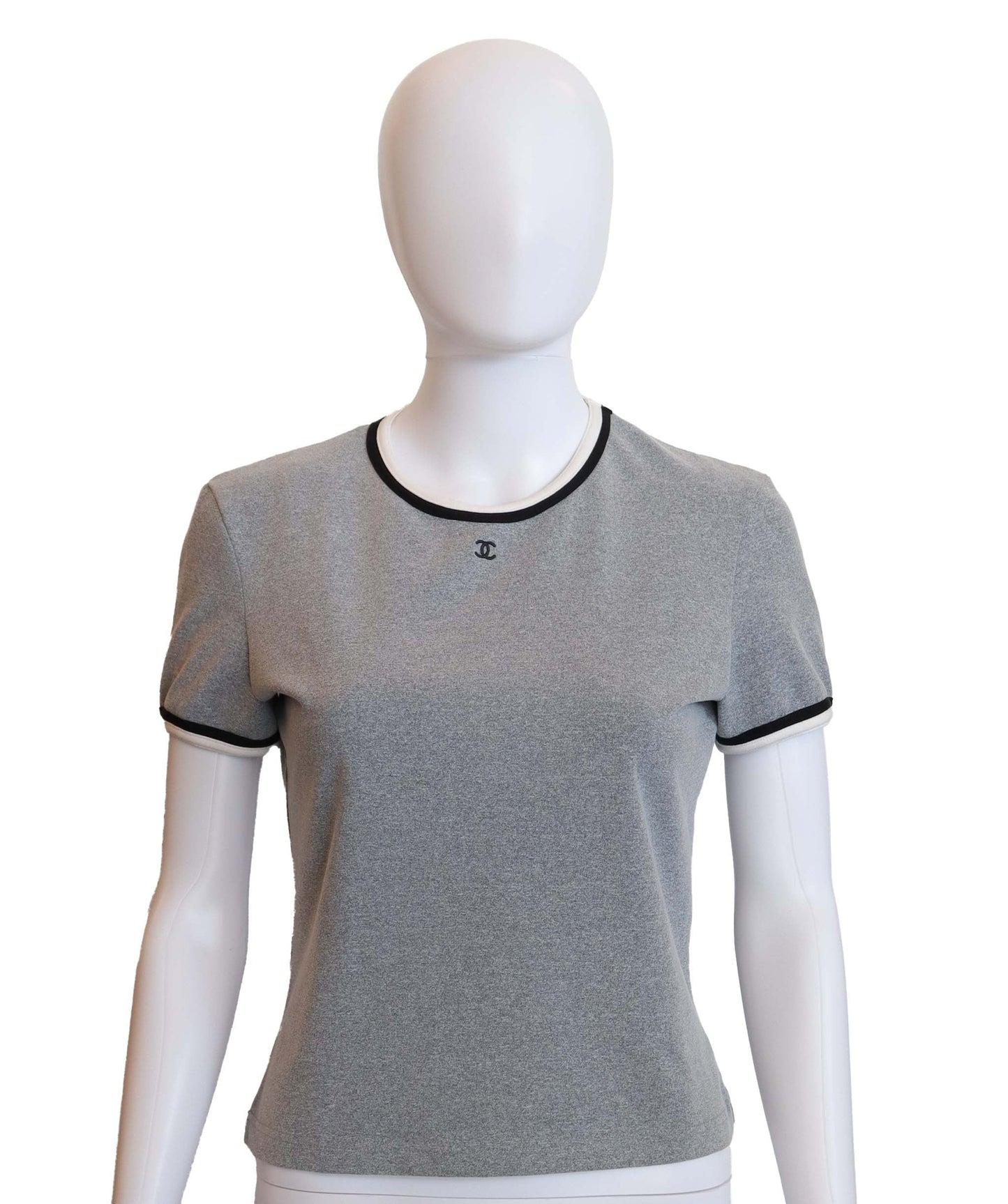 Chanel 98P Logo T-shirt Gray  DXBS3830