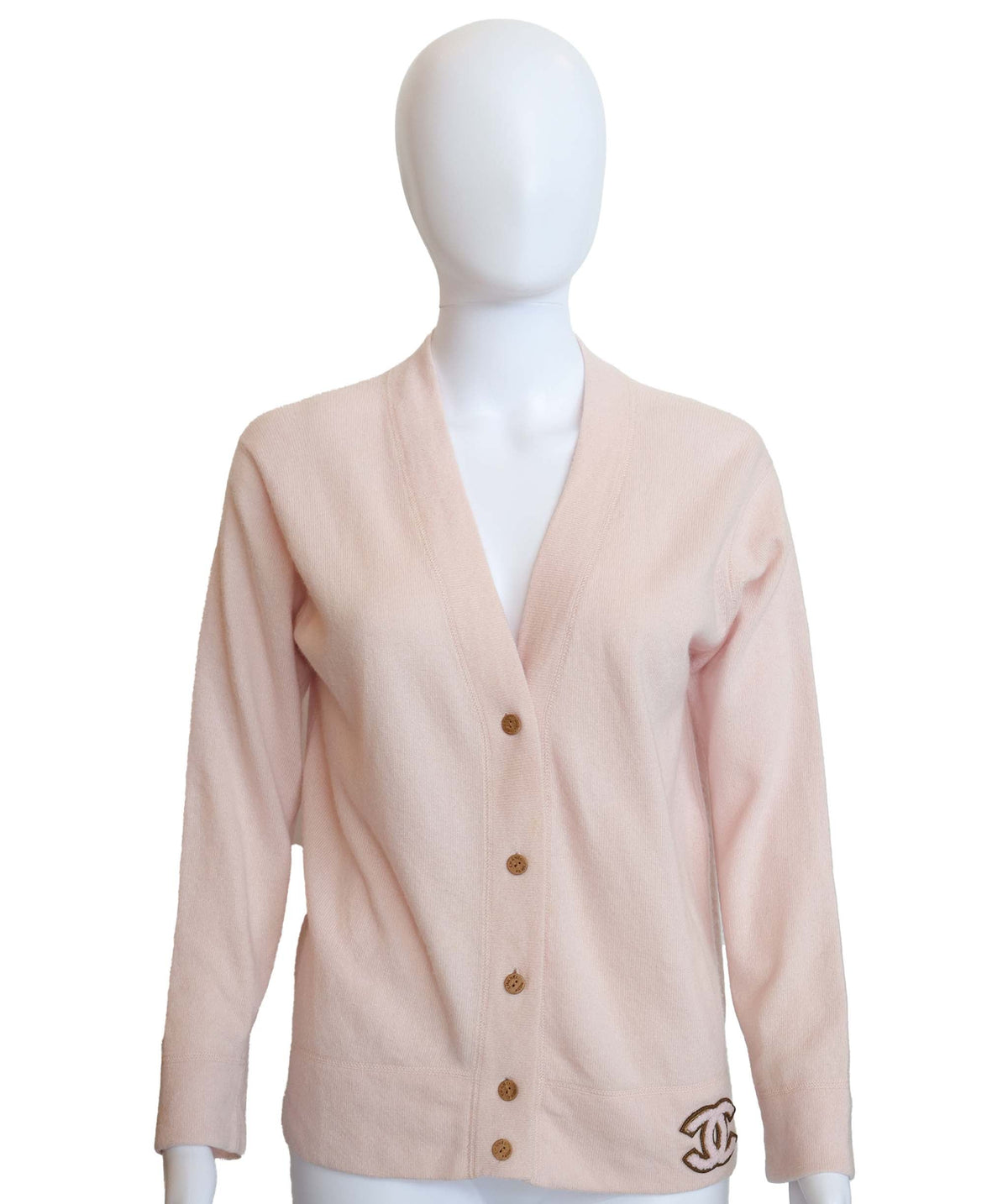 Chanel Logo Cashmere Cardigan Pink  DXBS3826